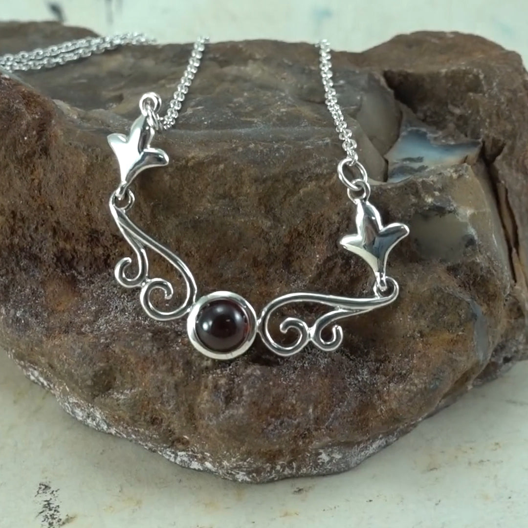 Magick Moon Silver Necklace with Gemstone TN152