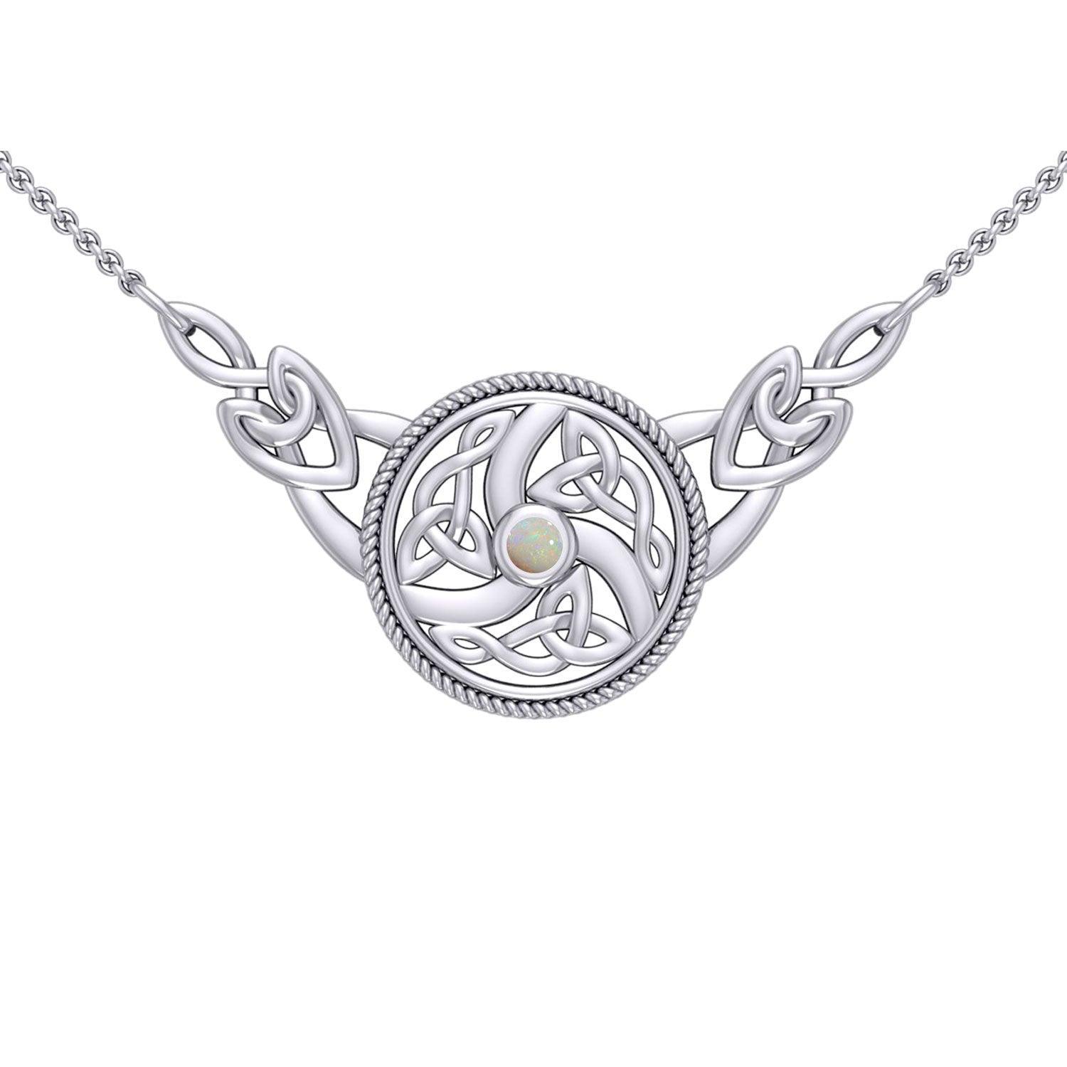 Celtic Knotwork Silver Necklace TN162 - peterstone.dropshipping