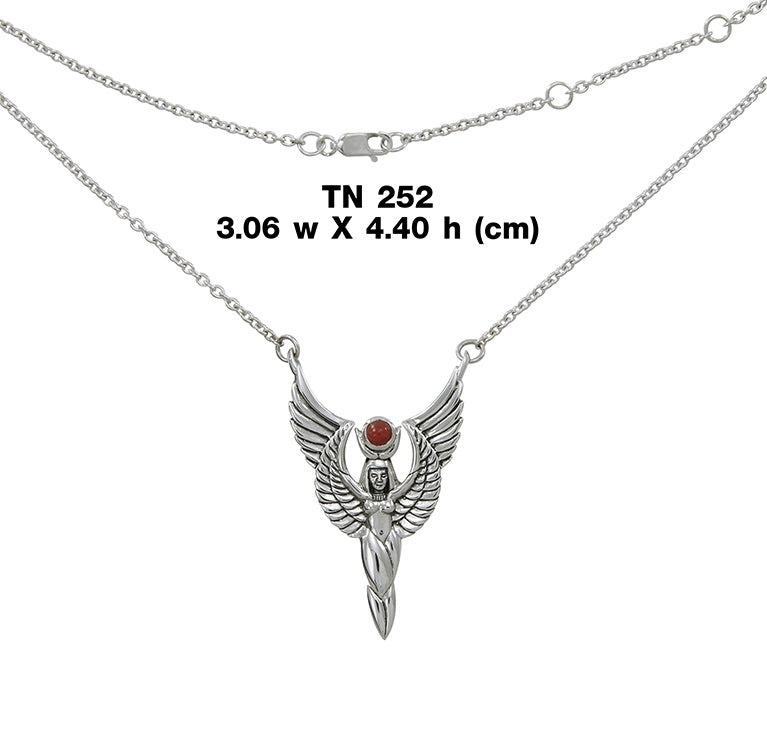 Winged Isis  Sterling Silver Necklace by Oberon Zell TN252