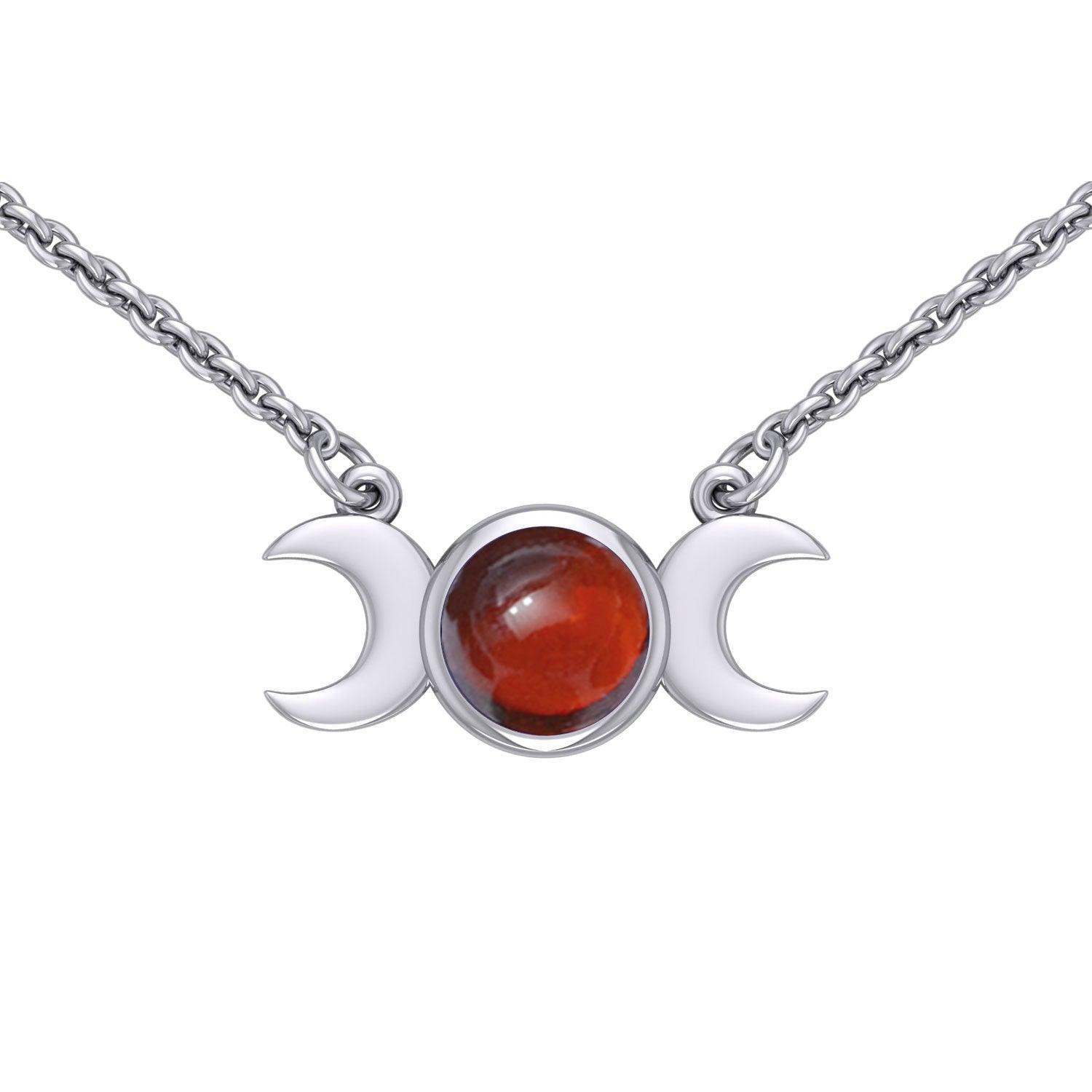Blue Moon Silver Necklace with Gemstone TN268