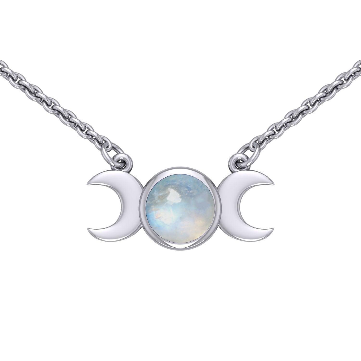 Blue Moon Silver Necklace with Gemstone TN268