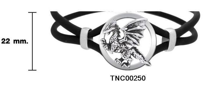 Mystical fire-breathing ~ Sterling Silver Winged Dragon Leather Cord Necklace TNC250