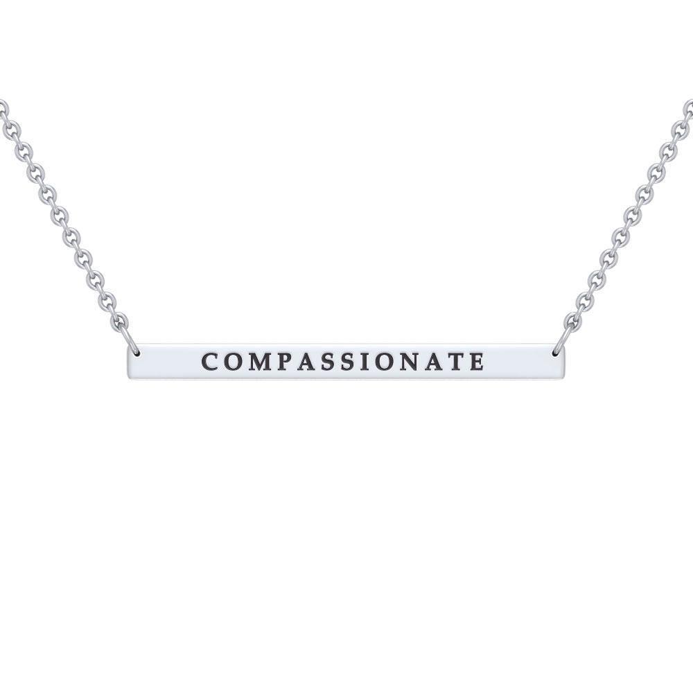 Silver Large Straight Bar Necklace Words That Matter TNC432P