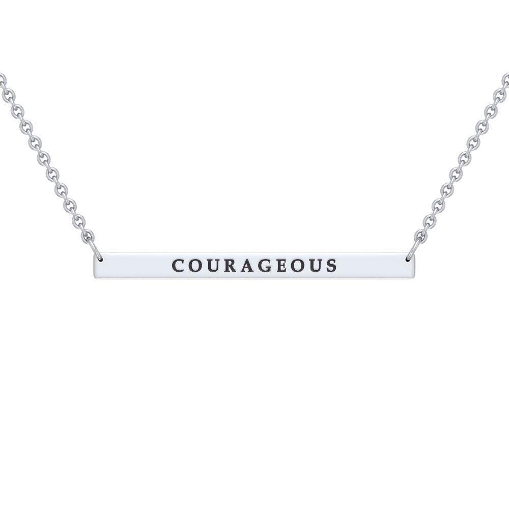 Silver Large Straight Bar Necklace Words That Matter TNC432P
