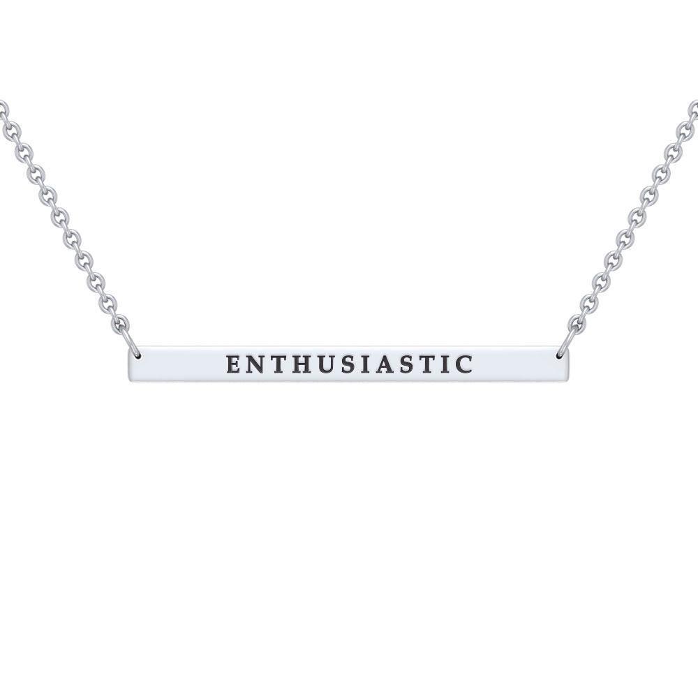 Silver Large Straight Bar Necklace Words That Matter TNC432P