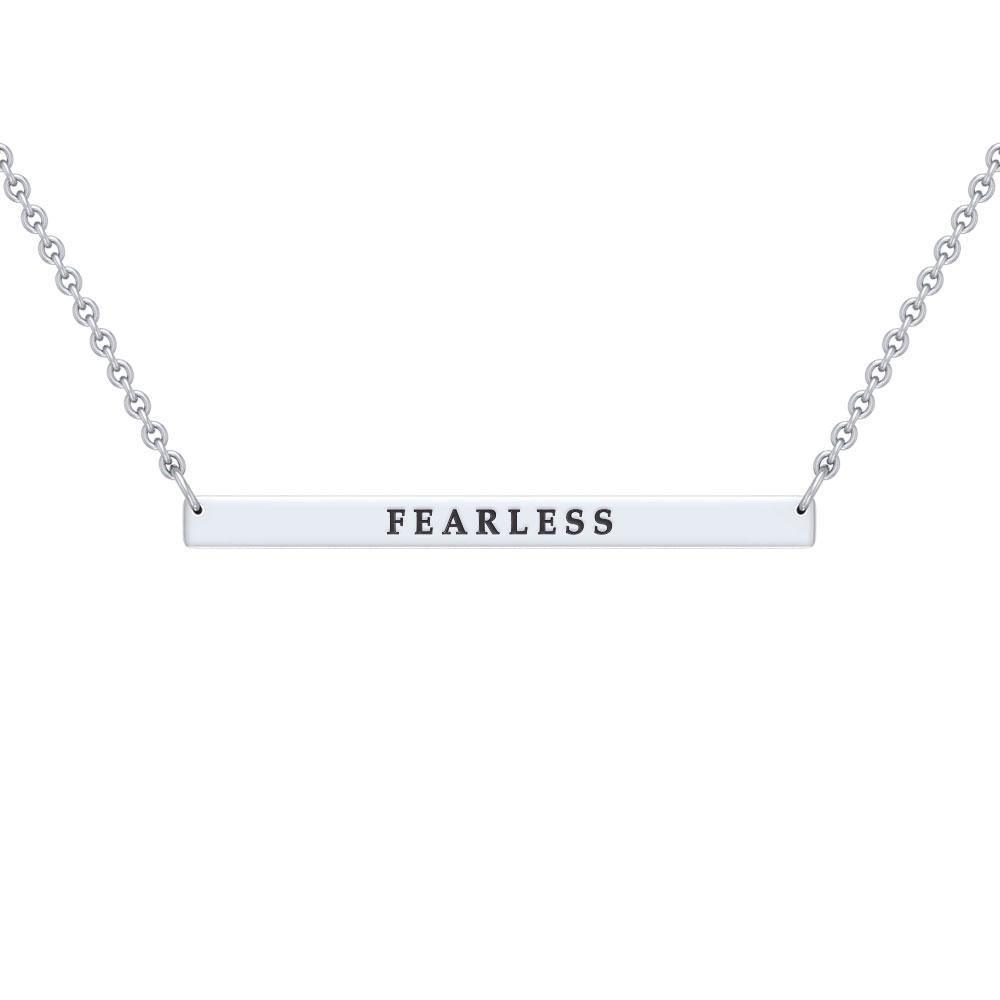 Silver Large Straight Bar Necklace Words That Matter TNC432P