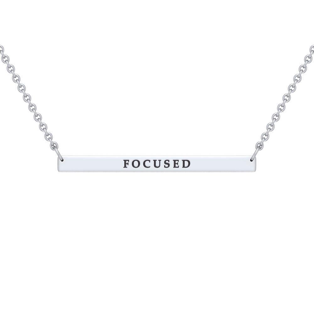 Silver Large Straight Bar Necklace Words That Matter TNC432P
