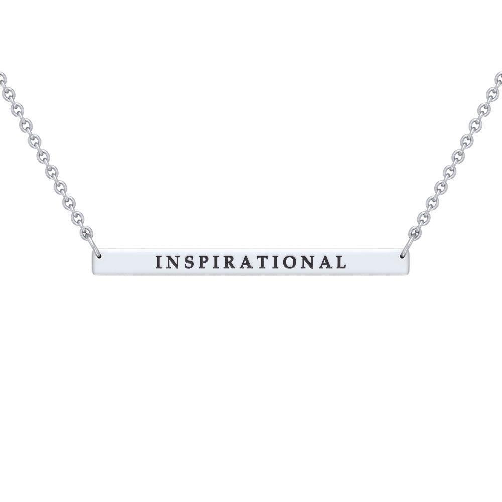 Silver Large Straight Bar Necklace Words That Matter TNC432P