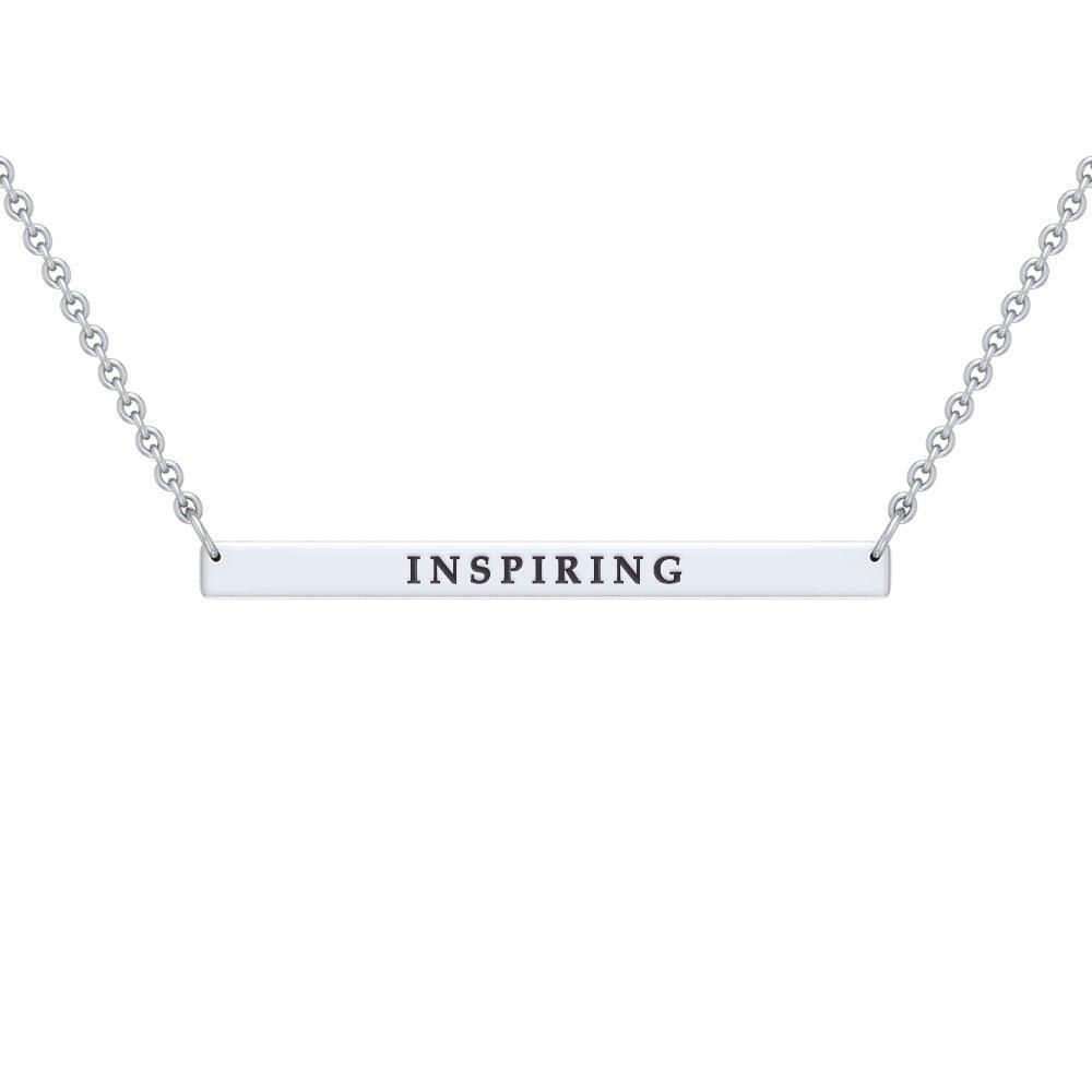 Silver Large Straight Bar Necklace Words That Matter TNC432P