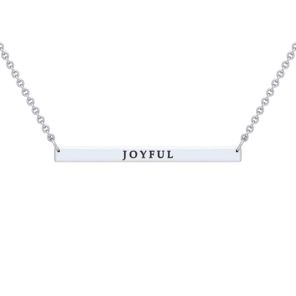Silver Large Straight Bar Necklace Words That Matter TNC432P