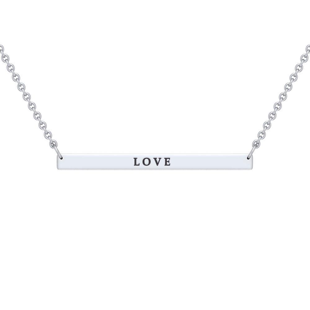 Silver Large Straight Bar Necklace Words That Matter TNC432P