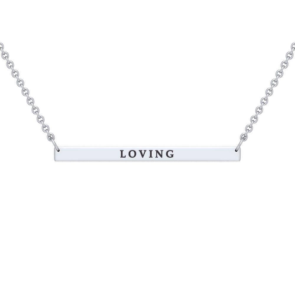 Silver Large Straight Bar Necklace Words That Matter TNC432P