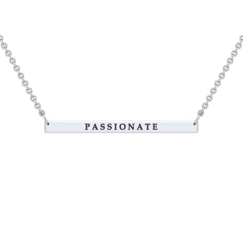 Silver Large Straight Bar Necklace Words That Matter TNC432P
