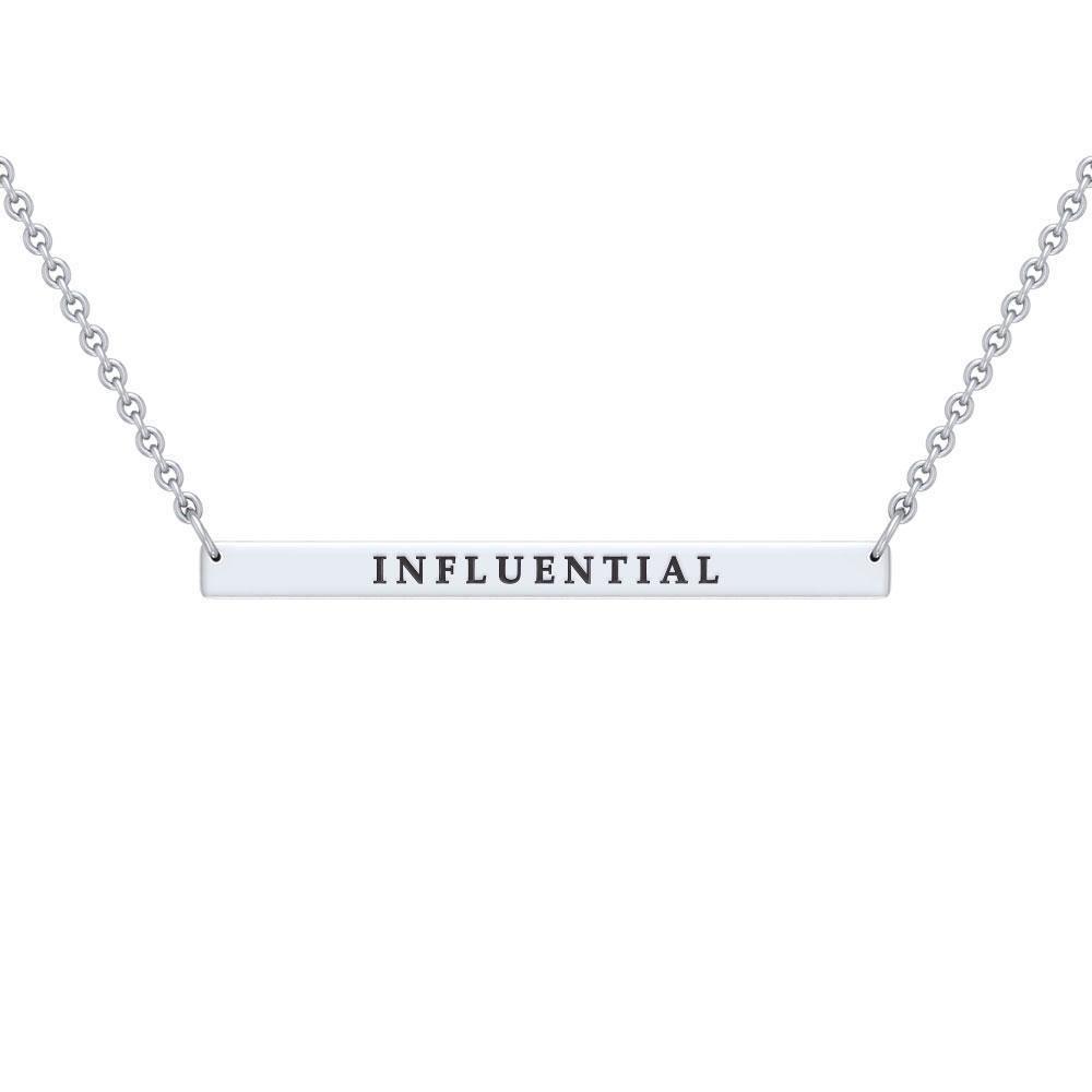 Silver Large Straight Bar Necklace Words That Matter TNC432P