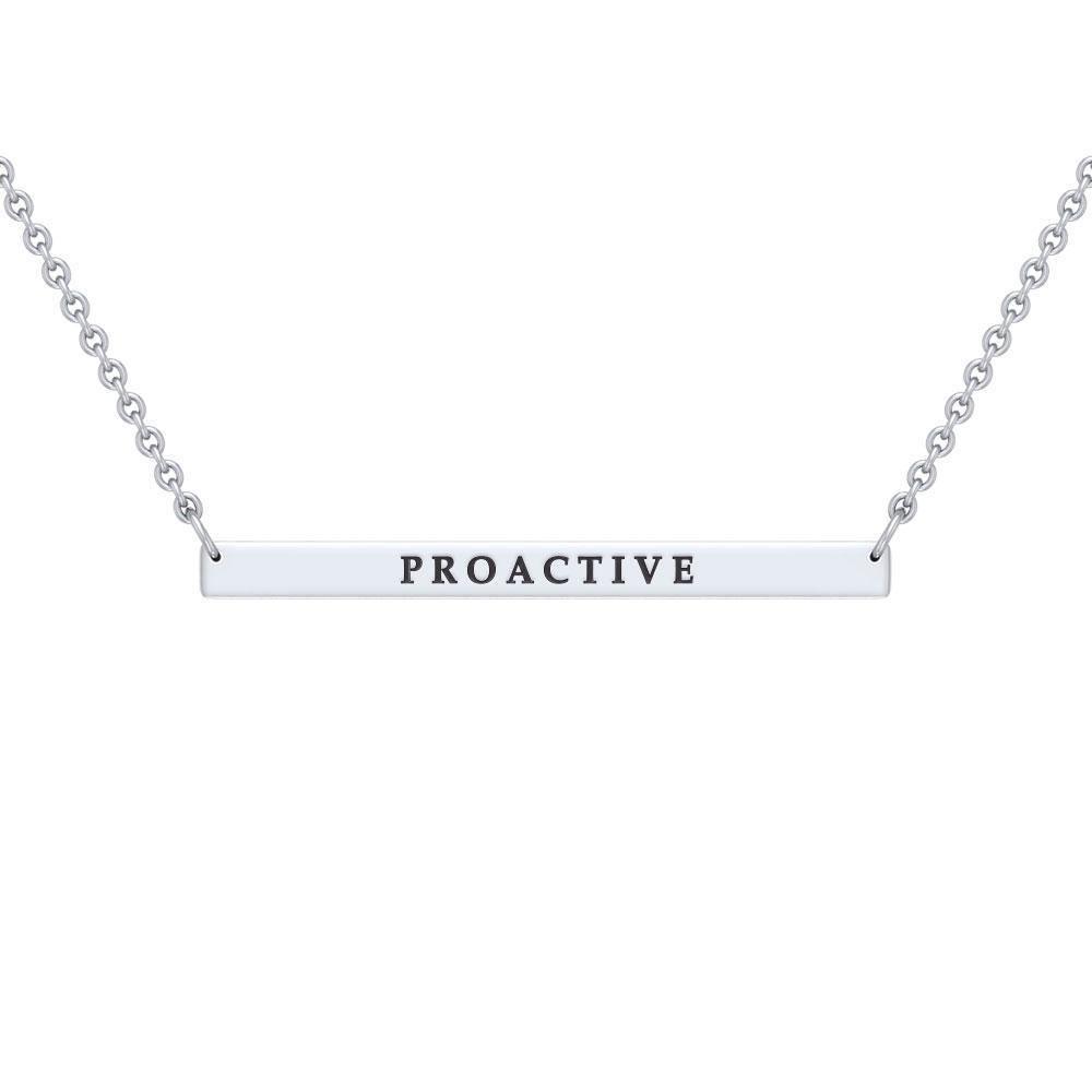 Silver Large Straight Bar Necklace Words That Matter TNC432P
