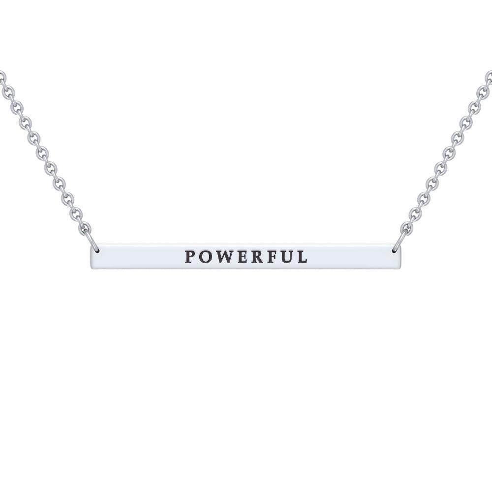 Silver Large Straight Bar Necklace Words That Matter TNC432P