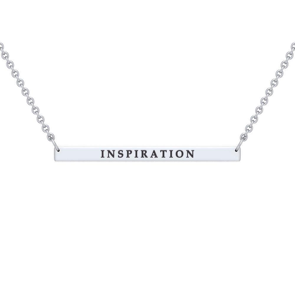 Silver Large Straight Bar Necklace Words That Matter TNC432P