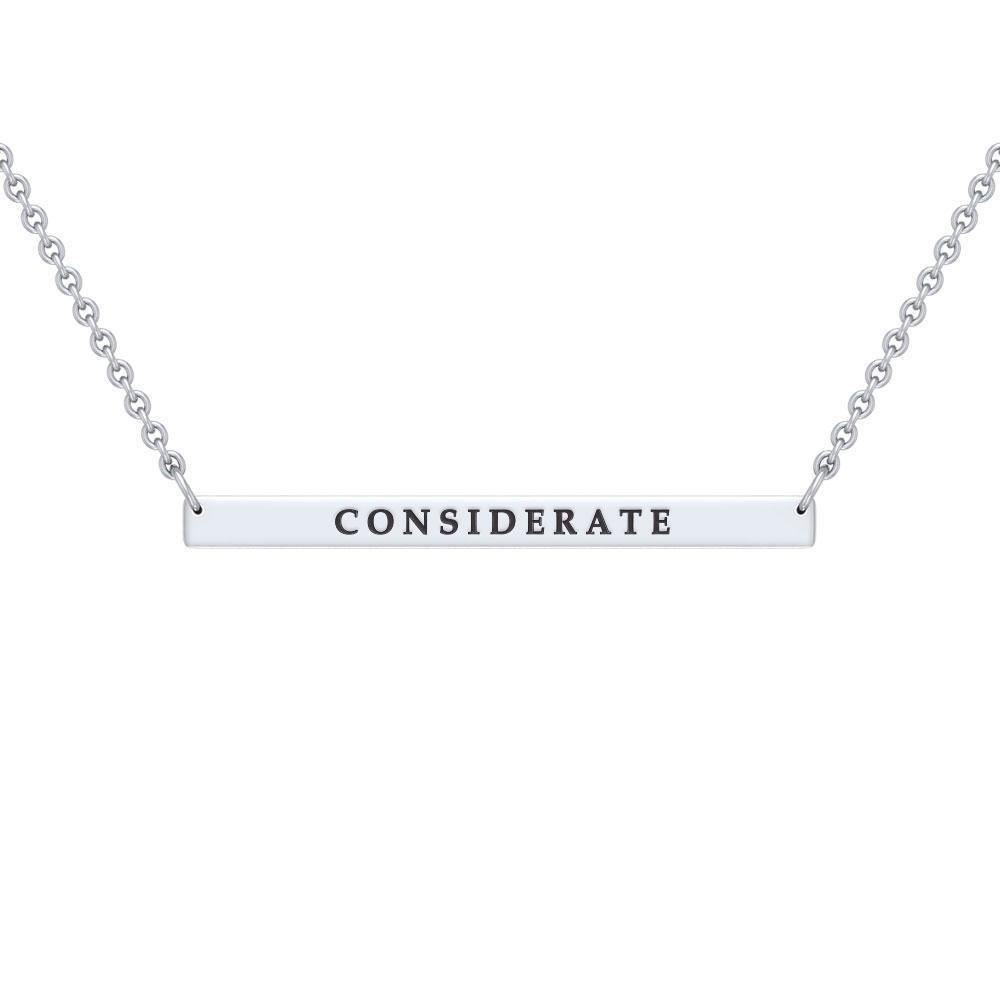 Silver Large Straight Bar Necklace Words That Matter TNC432P