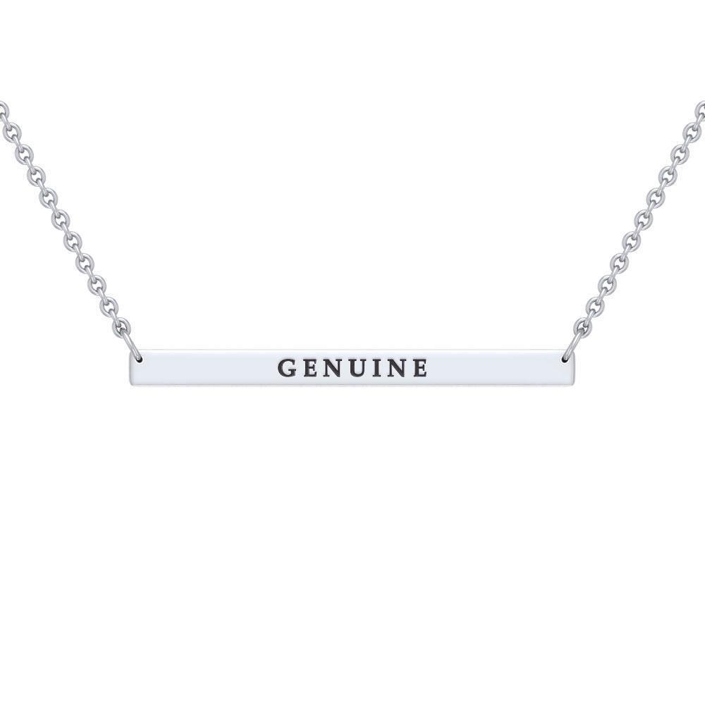Silver Large Straight Bar Necklace Words That Matter TNC432P
