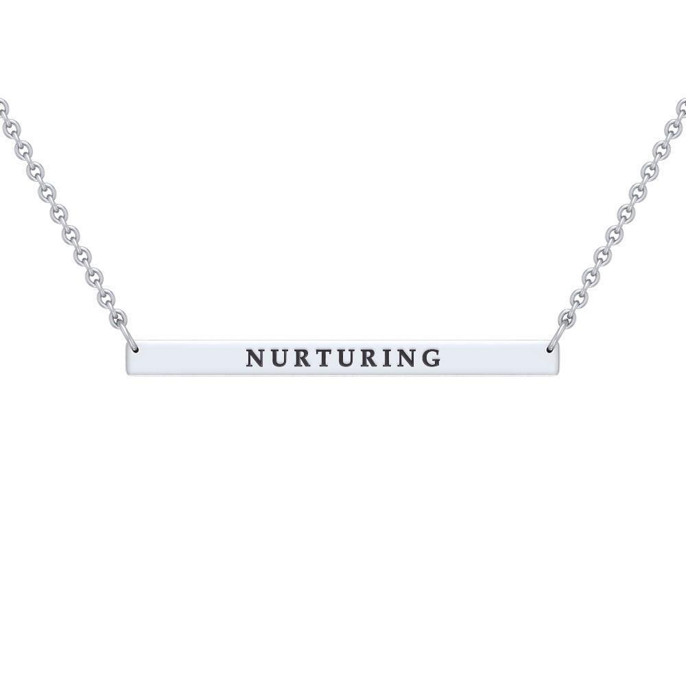 Silver Large Straight Bar Necklace Words That Matter TNC432P