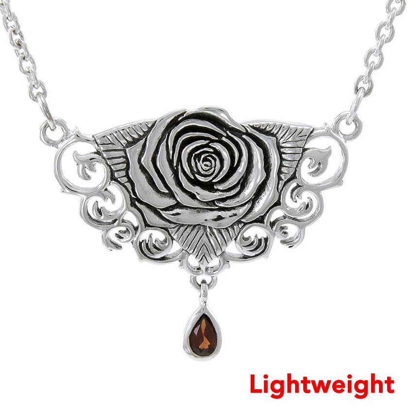 Lightweight Brigid Ashwood Sacred Rose Sterling silver Necklace TNC577