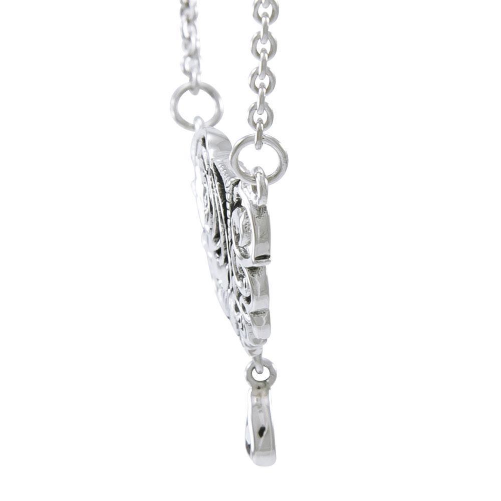 Brigid Ashwood Sacred Rose Silver Necklace TNC061