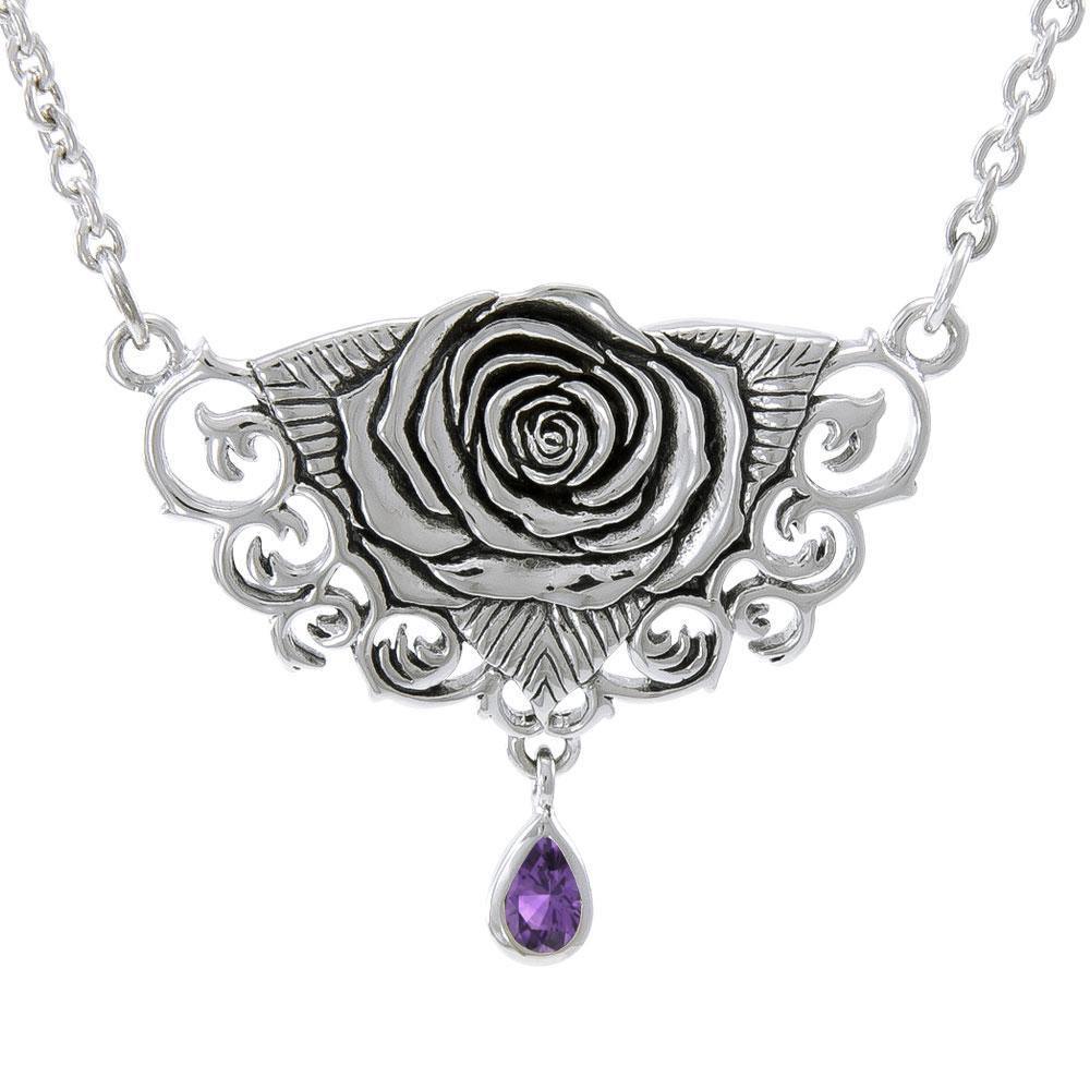Brigid Ashwood Sacred Rose Silver Necklace TNC061