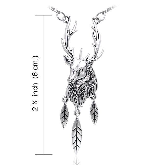 Deer Stag Sterling Silver Necklace by Ted Andrews TNC071