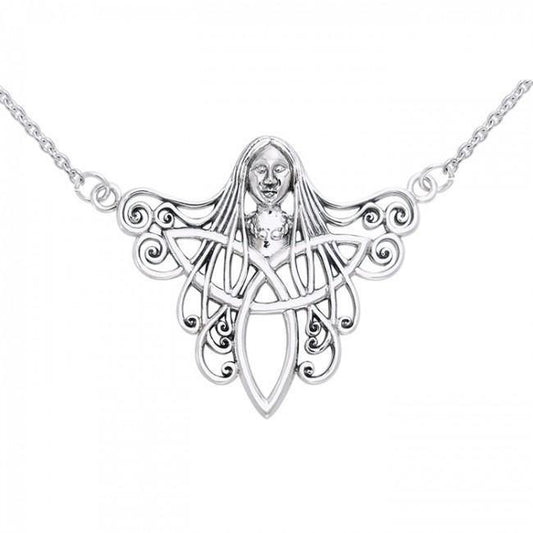 In a glorious awe with the Goddess Danu ~ Sterling Silver Necklace Jewelry TNC143