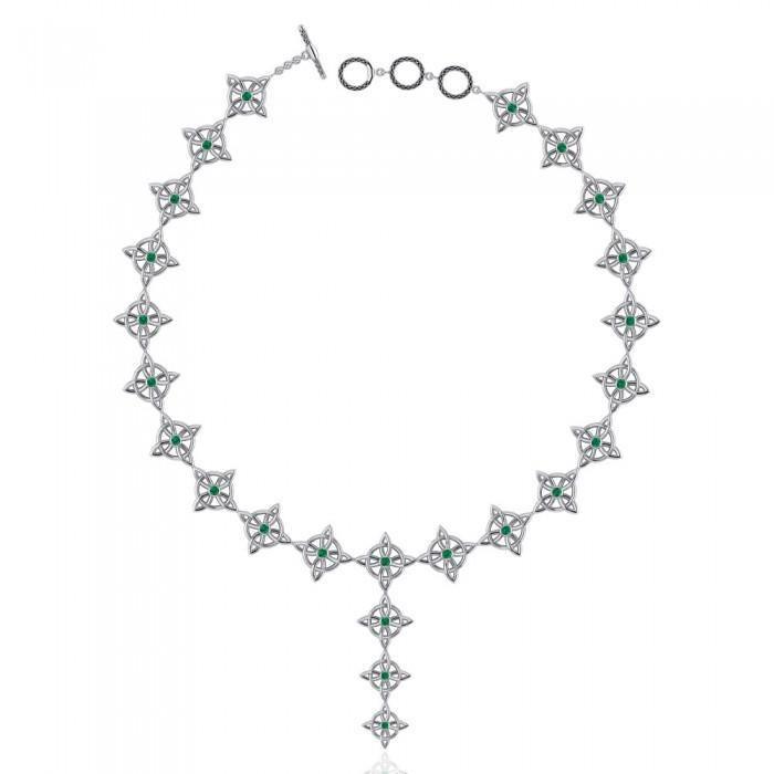 Danu Silver Quaternary Knot Necklace TNC152