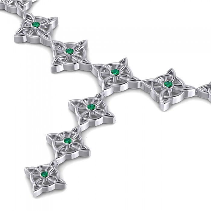 Danu Silver Quaternary Knot Necklace TNC152