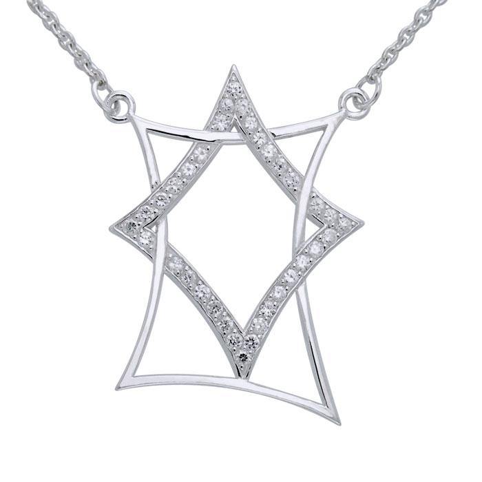 Abstract Elegance ~ Sterling Silver Jewelry Necklace by BZ TNC309