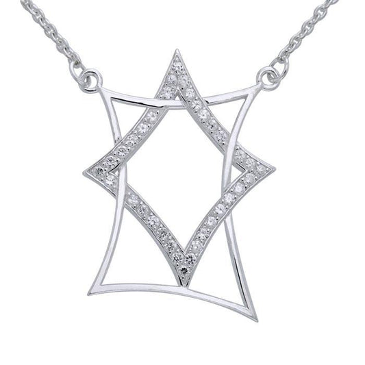Abstract Elegance ~ Sterling Silver Jewelry Necklace by BZ TNC309