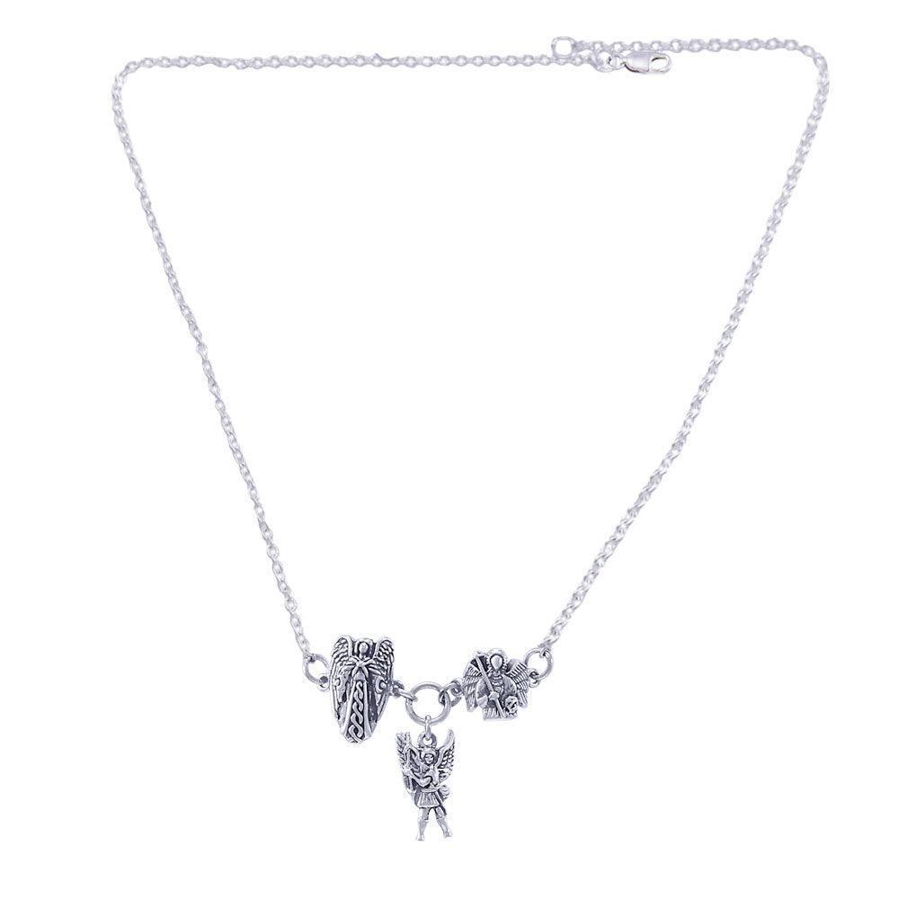 Uriel Michael Gabriel Archangel Silver Necklace TNC384