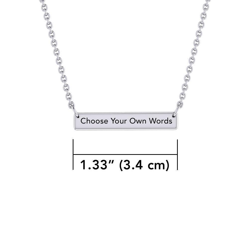 Straight Bar Necklace TNC433P Custom Word