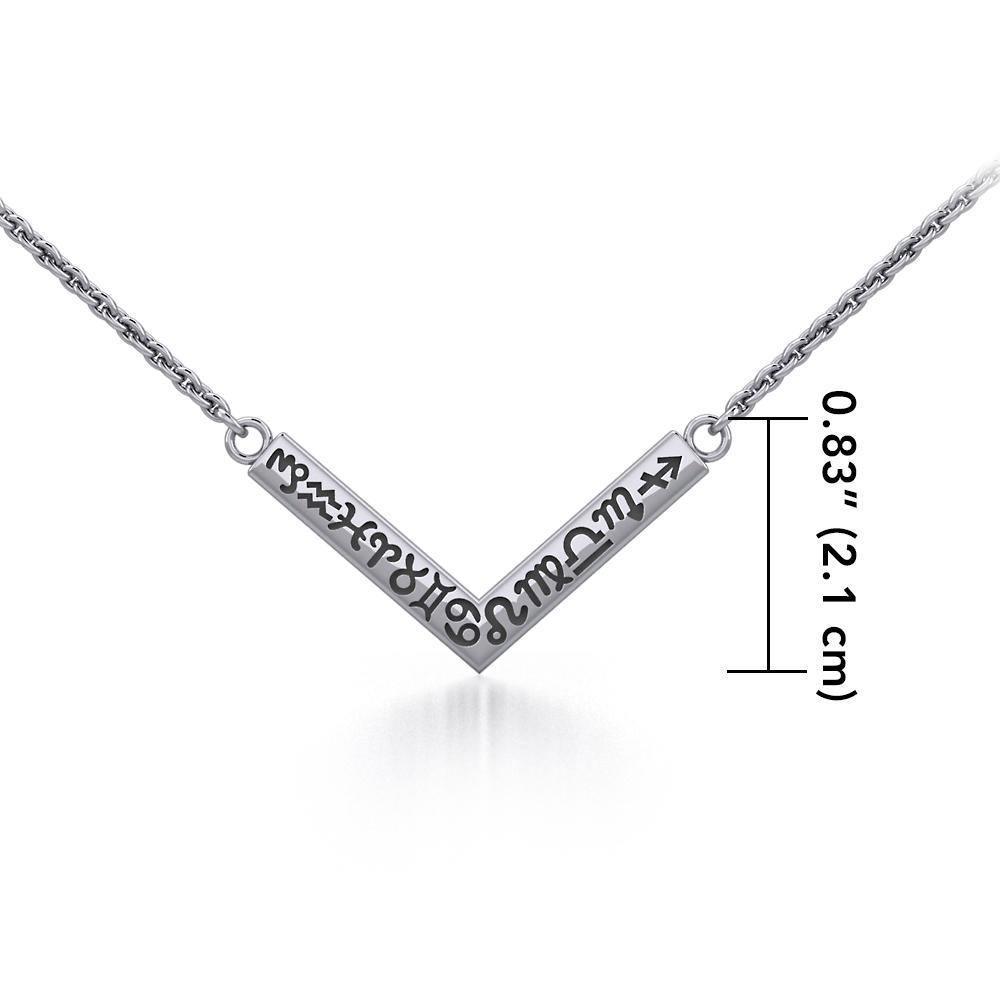 12 Zodiac Symbols Silver Necklace TNC460