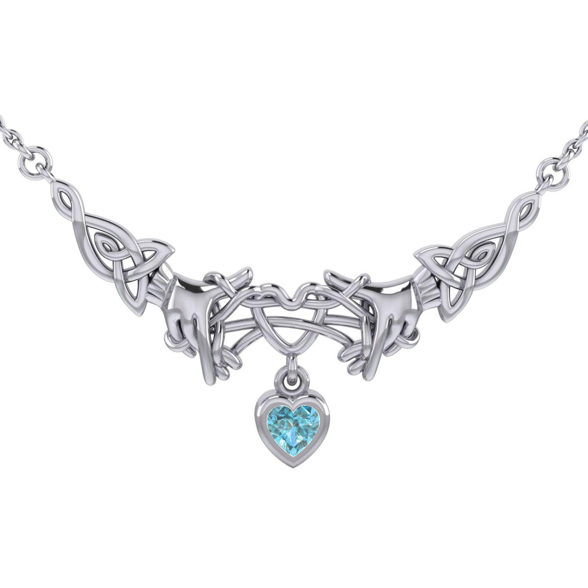 Celtic Knotwork Japanese Ayatori Love Silver Necklace TNC555