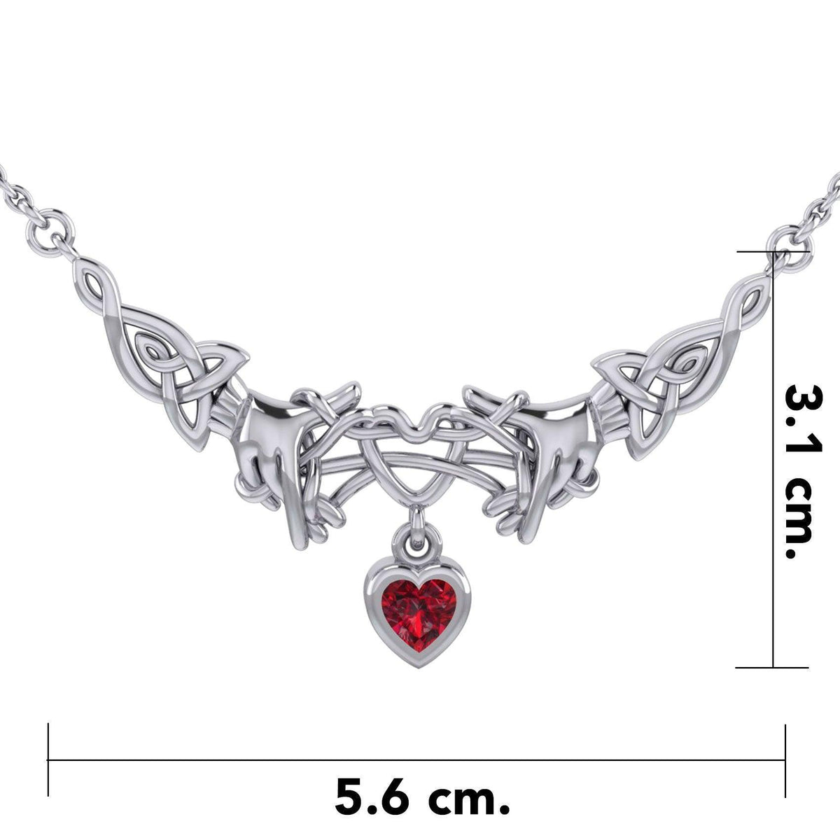 Celtic Knotwork Japanese Ayatori Love Silver Necklace TNC555