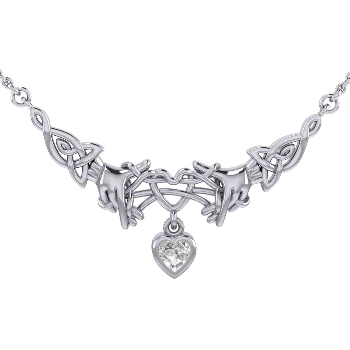 Celtic Knotwork Japanese Ayatori Love Silver Necklace TNC555