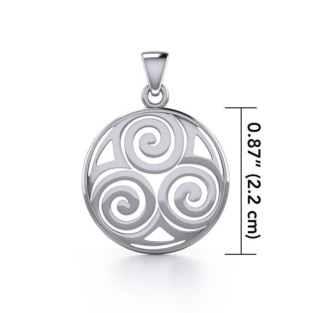 Celtic Triskele Silver Pendant TP086