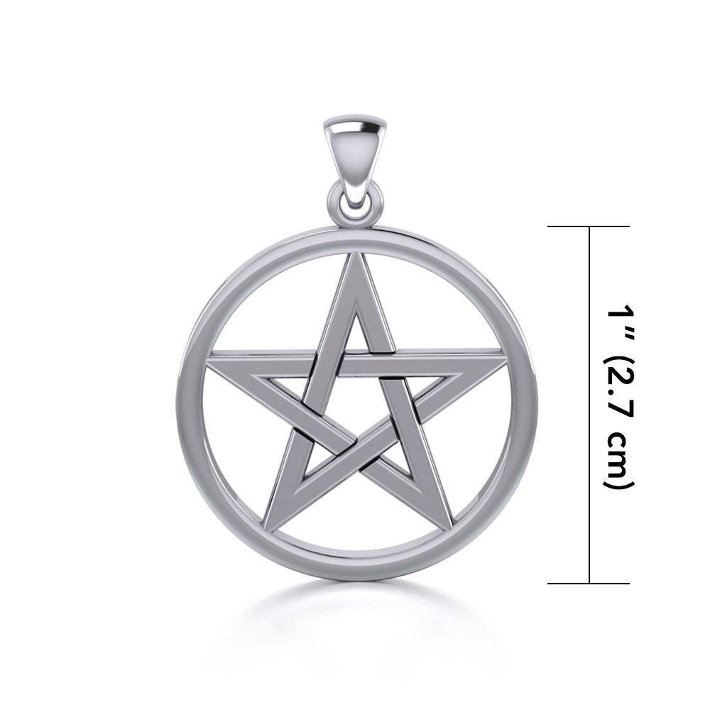 Fine Sterling Silver Pentacle Pendant TP089