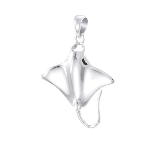 Ocean dreams as wide as the Manta Ray ~ Sterling Silver Pendant TP1004