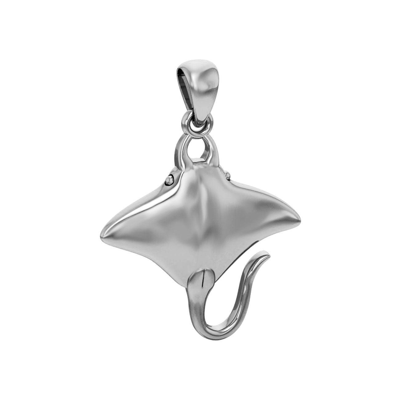 Ocean dreams as wide as the Manta Ray Small Sterling Silver Pendant TP1008