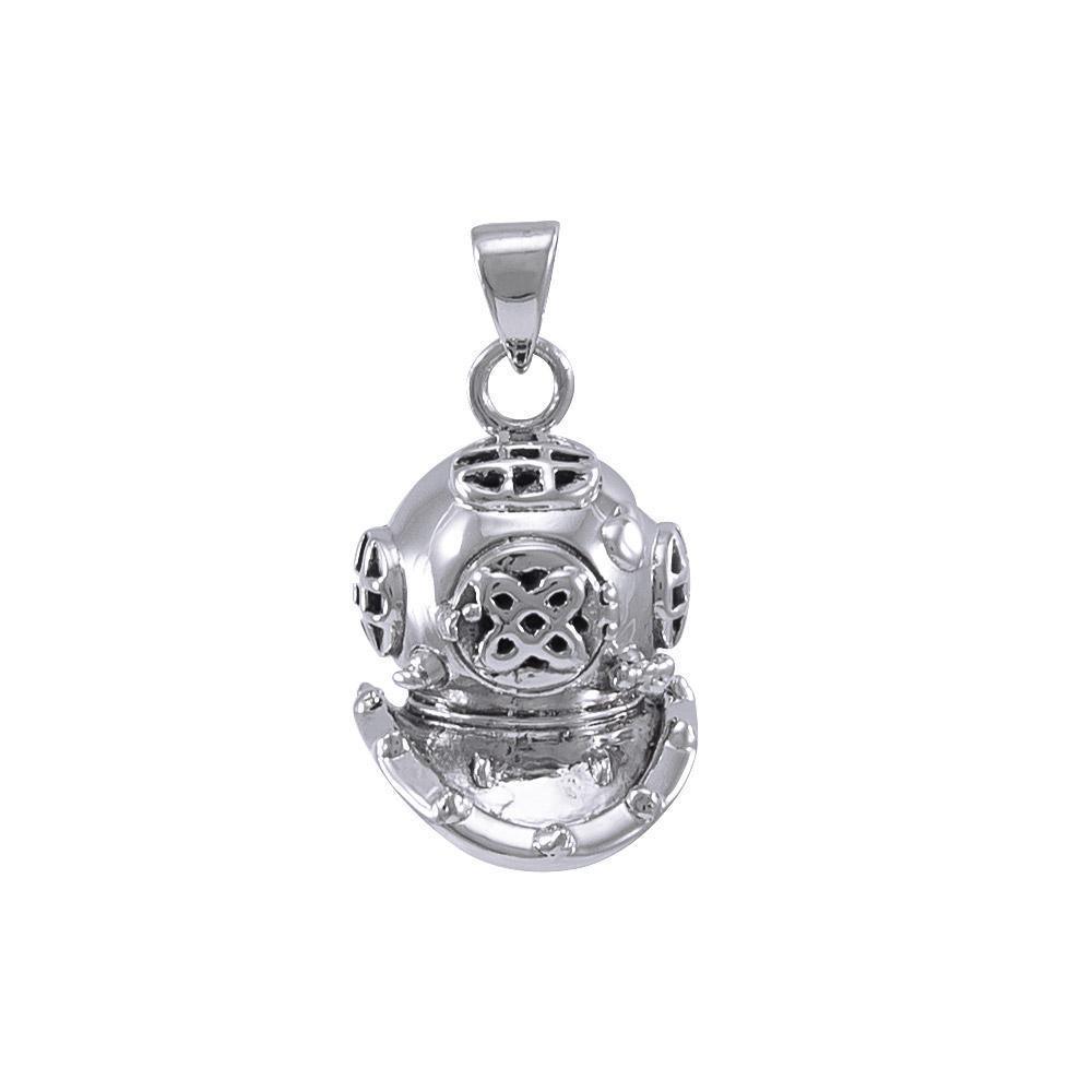 3D Dive Helmet ~ Sterling Silver Pendant TP1021