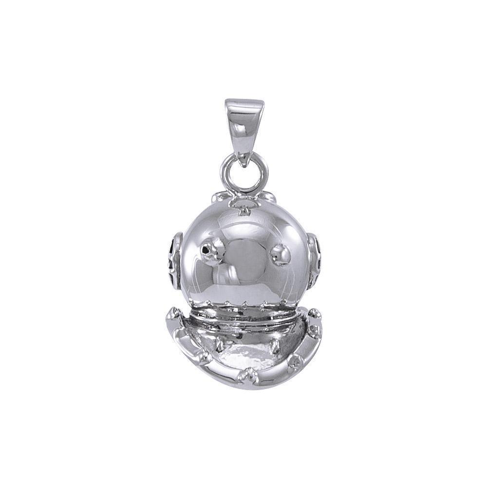 3D Dive Helmet ~ Sterling Silver Pendant TP1021
