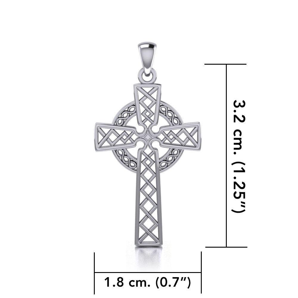 Modern Celtic Cross Silver Pendant TP1031 - peterstone.dropshipping