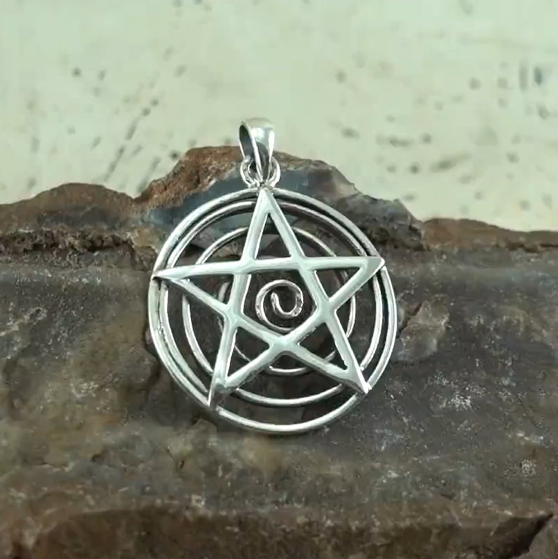 Pentagram Sterling Silver Pendant TP1440