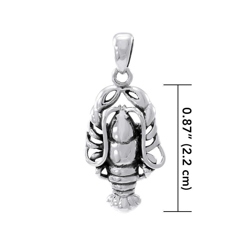 Crawfish Sterling Silver Pendant TP1051