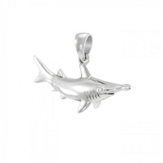In the world of hammerhead shark beyond you can imagine ~ Sterling Silver Jewelry Pendant TP1057