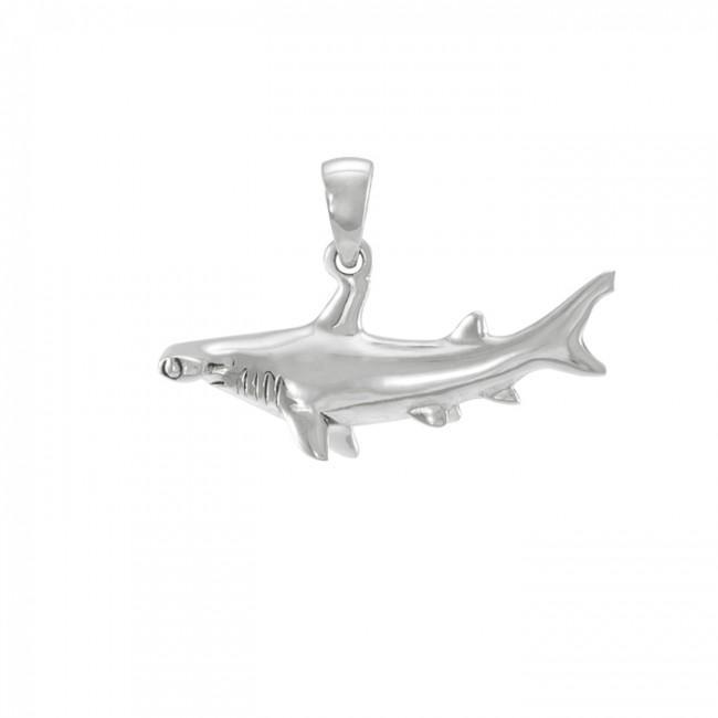 In the world of hammerhead shark beyond you can imagine ~ Sterling Silver Jewelry Pendant TP1057